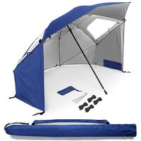 SPF 50+ sun protection and rain umbrella, suitable for camping, beach and sports activities.