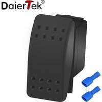 DaierTek Marine-Wippschalter, 12 V, wasserdichter Kippschalter, 12 V, 20 A, SPST, 2-polig, EIN/Aus, robust, für Boot, ATV, RZR, Wohnmobil, Automobil