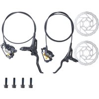 AliExpress NONE 4-piston Hydraulic Brake Left Rear 4 Piston Brakes Hydraulic Disc Brake Set Mtb Dirt Bike with Cooled Resin Pads for Shimano