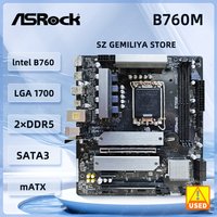 ASrock B760M Motherboard inte B760 LGA 1700 DDR5 Micro ATX M.2 support Core i5-13600 Core I9-13900 Core I7-13700T i3-12100 cpu