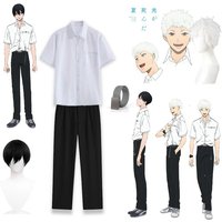 Ynot/The Summer Hikaru Died Cosplay Dk School Outfit Shirts Pants Belt Wig Tsujinaka Yoshiki Hikaru Uniforms Halloween Manga