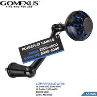 Gomexus Power Handle For Daiwa BG MQ Saltist 1500-8000 Spinning Handle 65mm Fishing Reels with Fuego 23 Legalis 2500–5000