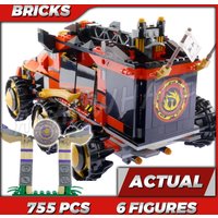 755Pcs Shinobi DB X Armored 6-wheel Vehicle Flyer Motorbike Anacondrai Gateway 10325 Building Kits toys Compatible with Bricks