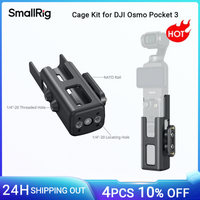 SmallRig Cage Kit für DJI Osmo Pocket 3, halber Käfig, verwendet mit dem Pocket 3-Batteriegriff mit 1/4-Zoll-20-Gewinde und Ortungsloch 5117