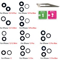 NEW Tested For IPhone 13 Pro Max 13mini 14 16 Plus 6s Camera Glass Lens Back Rear Camera Glass Lens with Glue Replacement Repair