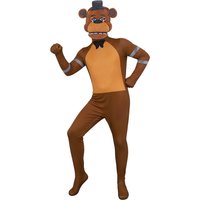 Anime Funny Bear Five Nights Freddyed Jumpsuit Fancy Halloween Costumes For Kids Adult Cosplay Nightmare Fazbear Bear Uniform