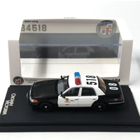 GOC 1:64 Scale Crown Victoria alloy police car model Simulation Toy desktop Collection Gift Static Display