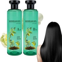 Plant Oil Hair Dye 260ml Natural Gloss Repair Cream 2 Bottles Set gentle Hair Coloring Products for White Grey Coverage Adults