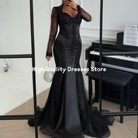 Prom Dresses New Fitted Corset Bodice Front Button Detail Lace Overlay Long Train Mermaid Homecoming Outfit Customized
