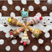 Anime Figure Kawaii Capsule Blind Box Ice Cream Bear Bead Chain Hanging Bag Doll Toy Model Decoration Pendant Surprise Gifts