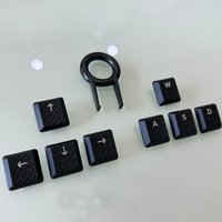 8-Piece Black/Red + 13 Anti-Slip Clear Keycaps for Logitech G915/G913 TKL/G815/G813, Replacement Gaming Keyboard Keycaps Set