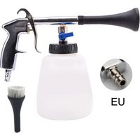 Handheld Pneumatic Tornado Car Interior Cleaning Gun with Brush Cyclone Dust Blower High Pressure Air Duster for Auto Detailing