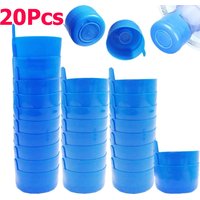 20Pc 55mm Water Bottle Snap Cap Cover Reusable Water Jug Cap Cover Replacement 3-5 Gallon Non-Spill Anti Splash Peel Lid Stopper