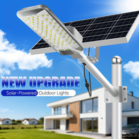 Zewnętrzna lampa solarna 500W, LED-owy reflektor bezpieczeństwa z automatycznym włączaniem/wyłączaniem i pilotem, jasna, wodoodporna lampa do ogrodu.