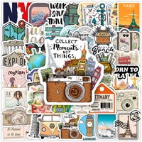 World Travel Stickers Holiday Tourism Toys Gift Decorative Decal for Scrapbook Journal Diary Laptop Luggage Bottles Waterproof