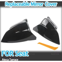 For Seat Cupra Ateca KH7 Tarraco KN2 2016-2024 Black Car Side Door Rearview Side Mirror Cover Cap Parts styling