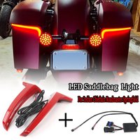 Motorcycle Tracer Rear Saddlebag LED Indicator Run Turn Brake Light For Indian Chieftain Roadmaster Springfield Dark Horse