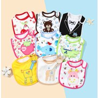 Baby Girl Boy Feeding Bibs Waterproof Apron Cartoon Towel Kids Toddler Dinner baberos Bandanas Burp Cloths