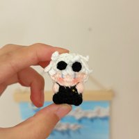 Jujutsu Kaisen Satoru Gojo Geto Suguru Anime Pendant Hand Knitting Keychain Cosplay Keyring Cartoon Gift