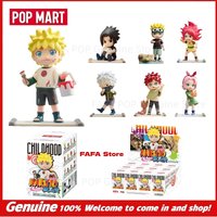 New Hot POP MART Naruto Shippuden Childhood Series Mystery Box Anime Figure Desktop Ornament Surprise Collectible Toy Gift
