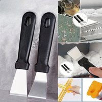 Stainless Steel Scraper Multi Use Tool for Removing Labels Stickers Paint from Glass Stovetop Adhesive Cleaner Kitchen Gadget