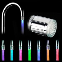 For Kitchen Bathroom 3-Color Change Automatically LED Faucet Head Glow Water Saving Stream Light Faucet Aerator Tap Nozzle