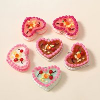 5Pcs Resin Cute Fruit Birthday Cake Charms for Earring Bracelet Necklace Lovely Pendant Handmade Jewelry Making