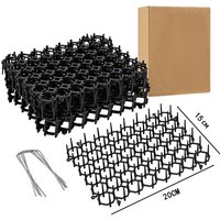 Black Plastic Anti-Cat Spike Mat for Home Use, Suitable for Sofas, Bedrooms, and Balconies