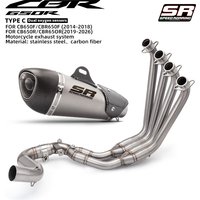 Motorcycle Full Exhaust Slip On Tube Assembly for CBR650F CBR650 CBR650R CB650F