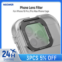 NEEWER 1/4 Black Diffusion /ND8/ND16/ND84 Phone Lens Filter, Quick Release Mist Filter For iPhone 16 Pro /Pro Max Phone Cage
