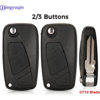 jingyuqin Remote Folding Car Cover Key Shell Case For Fiat Iveco Daily (2006 - 2011) GT10 Blade Keyless Fob 2/3Buttons