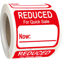 Reduced Stickers Price Pricing Retail Tags 1.5" X 2" Grocery Store Food Labels 500 Pcs