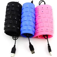 Foldable Silicone Keyboard, USB Wired 85 Keys Waterproof Rollup Silent Typing Soft Touch Keyboard for PC Notebook Laptop