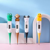 Pet Dog Cat Electronic Thermometer Professional LED Safe Wet Dry Thermometer Veterinary Thermometer Pet Medical Equipment Tool