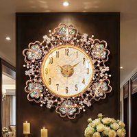 European Shell Wall Clock Luxury Elegant High End Living Room Decorative Clock French Style Home Decoration Accessories