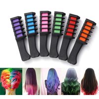 DIY Hair Color Disposable Hair Chalk Comb Temporary Washable Hair Color Dye Mini 6 Colors Hair Dye Marker Women Girls