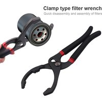 10/12 Inch Clamp Type Oil Filter Pliers, Universal Filter Wrench, Professional Removal Tool for Car and Truck Maintenance