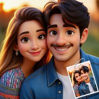 personalized send your photo converted to anime style,1pcs custom photo - A4/A3/A2 canvas - Couple portrait birthday gift,moder