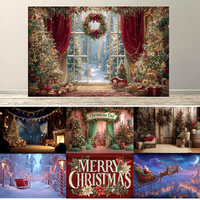 Dewprint Christmas Outdoor Candy Cane Banner Backdrop Winter Xmas Tree Indoor Decor Holiday Party Portrait Photo Background