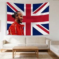 Hammer Time Lewis Hamilton 44 Flag Tapestry - Digital Print Wall Art for Home Outdoor Decoration