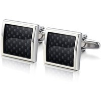 Black Square Carbon Fiber Cufflinks for Men Business Wedding Party French Shirt Cuff Links Luxury Gentleman Jewelry Gifts