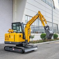 3.5 Ton HW-35 Mini Excavator Closed Cabin Hydraulic Small Digger Earth Moving Construction Equipment