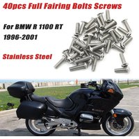 40Pcs Full Fairing Bolts Screws For BMW R1100 RT R 1100 R1100RT 1100RT 1996-2001 Screw Nut Repair Kit Stainless Steel