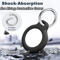 Case For Apple Air Tag Holder with Keychain Strap Protective Shell Tracker Accessories Hard PC AntiDrop Airtags Key Chain Cover