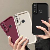 Solid Color Camera Lens Silicone Case for Huawei Y9 Prime Y7 Y6 2019 Y7A Y6P 2021 Funda Back Cover