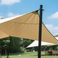 2pcs Camping Tent Poles Telescopic Tarp Poles Adjustable Camping Awning Poles Lightweight Tent Poles Camping Tent Accessories