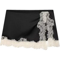 Women Summer Mini Skirts 2026 Fashion Vintage Satin Lace Female Elegant Street Straight Skirt Clothing