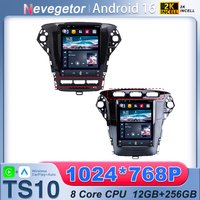 Radio samochodowe Carplay dla Ford Mondeo MK4 2011 - 2013 Stereo Multimedialny odtwarzacz wideo Nawigacja GPS 9,7 cala Bez 2din DVD