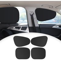 Electrostatic Sun Visor for Car Side Window 4-Layer Sun Shade Curtains Anti-Glare UV-Blocker Auto Sun Protection Cover