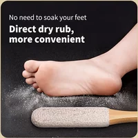 Bamboo Handle Foot File 360° Natural Pumice Stone Exfoliator Professional Pedicure Tool for Callus Removal Dead Skin Foot Scrubb